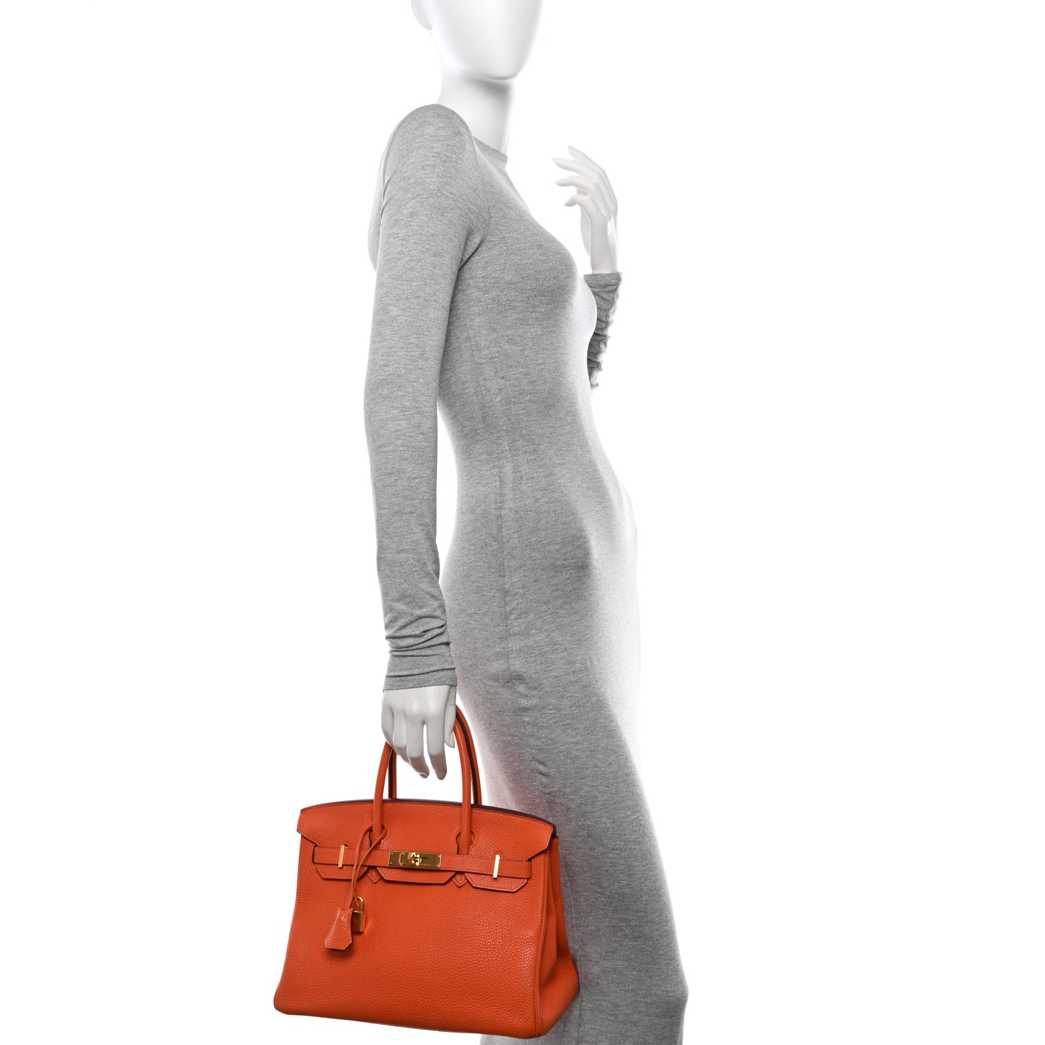 Hermes Togo Birkin 30 Orange 2 of 13