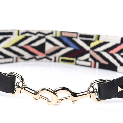 Valentino Garavani Canvas Native Couture Embroidered Rockstud Guitar Strap 3 of 5