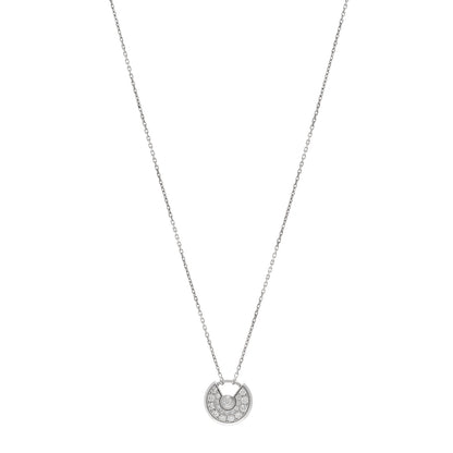 Cartier 18K White Gold Diamond XS Amulette de Pendant Necklace 1 of 4