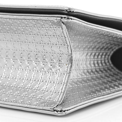 Christian Dior Metallic Patent Micro-Cannage Medium Diorama Flap Bag Silver 8 of 8