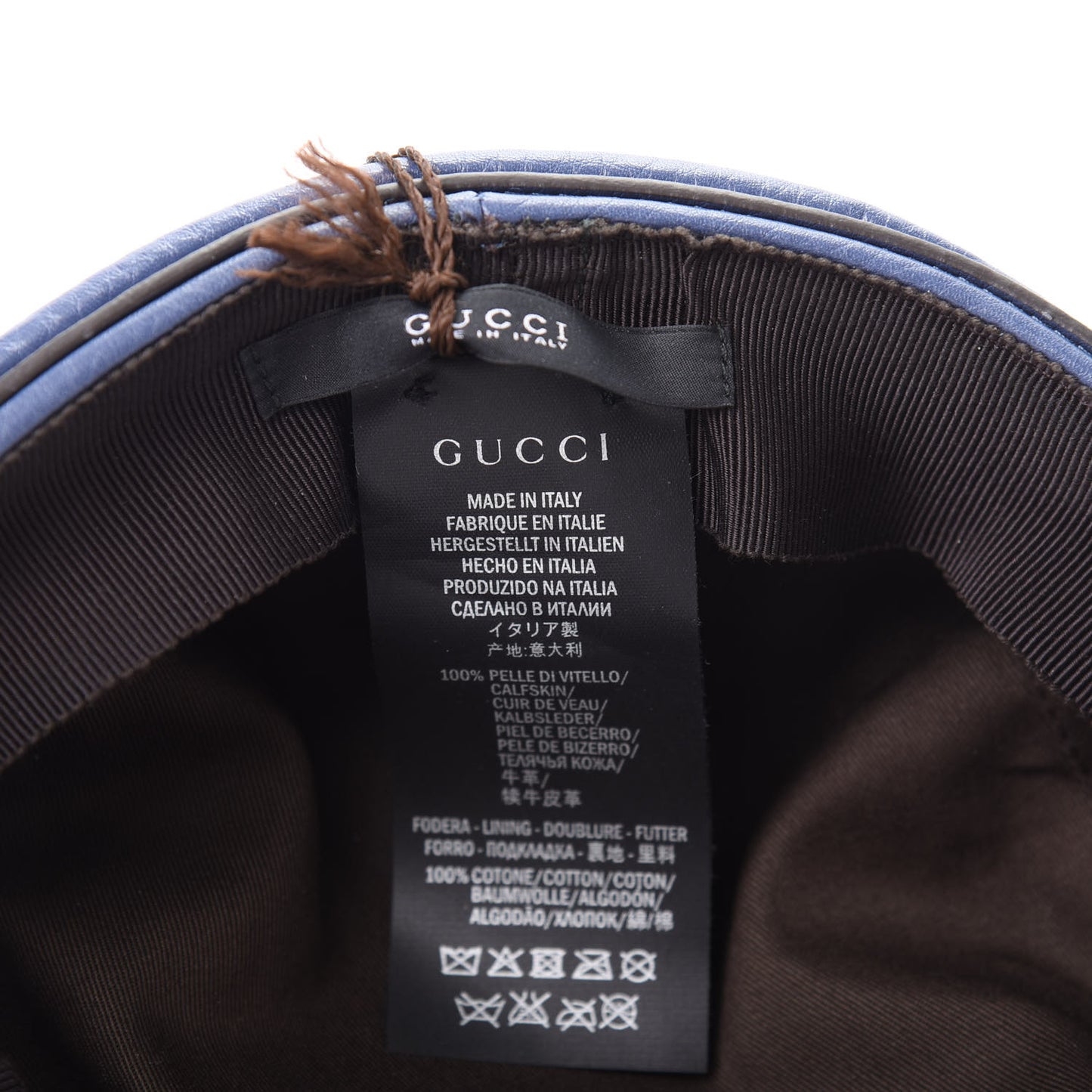 Calfskin Cellarius Hat XS Washed Indigo