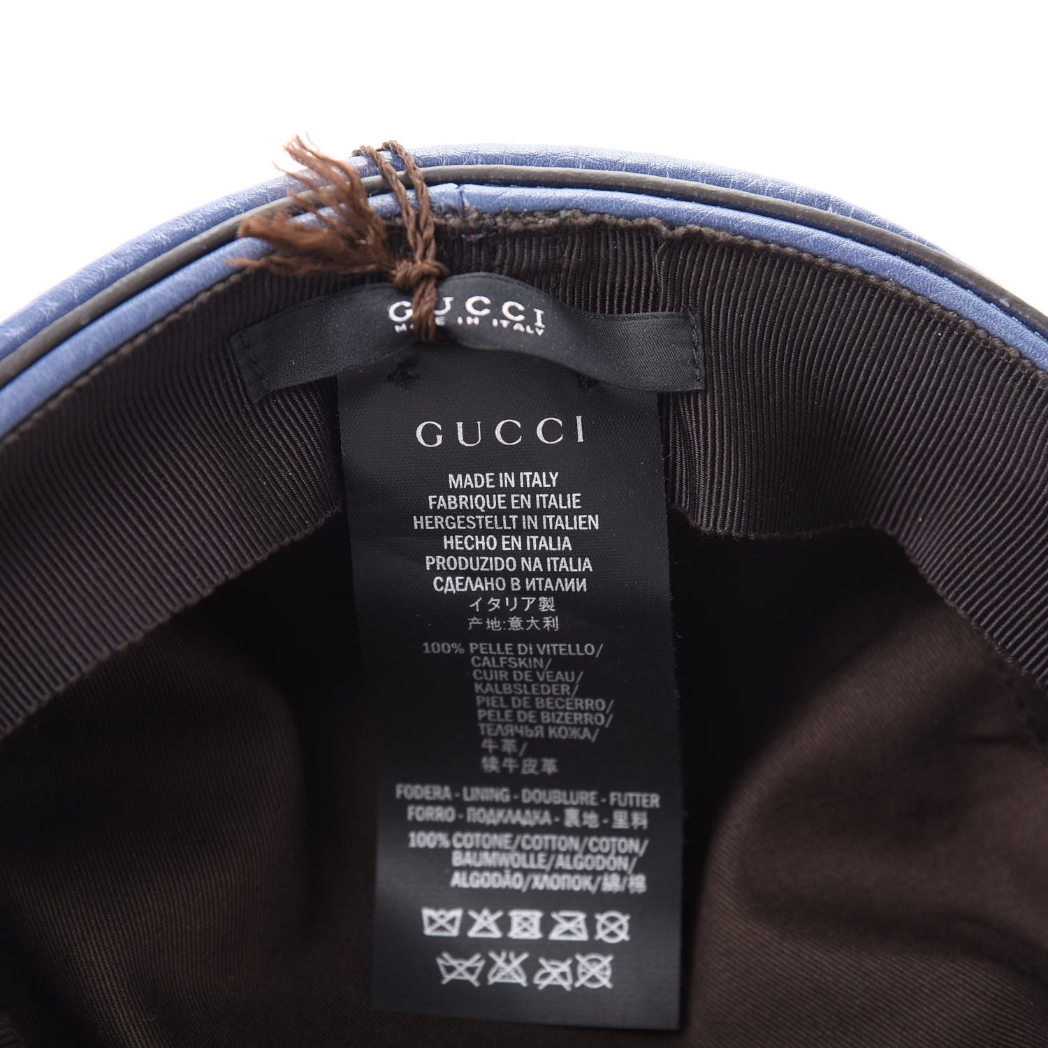 Gucci Calfskin Cellarius Hat XS Washed Indigo 6 of 6