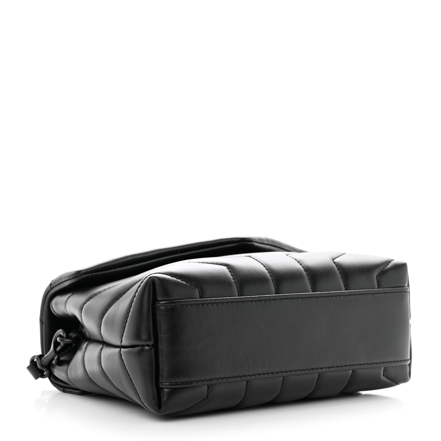 Saint Laurent Calfskin Y Quilted Monogram Monochrome Toy Loulou Crossbody Bag Black 4 of 9