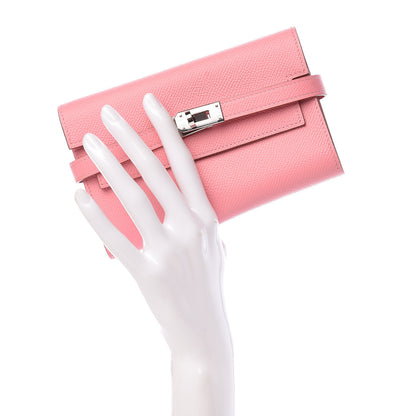Hermes Epsom Medium Kelly Wallet Rose Confetti 2 of 8