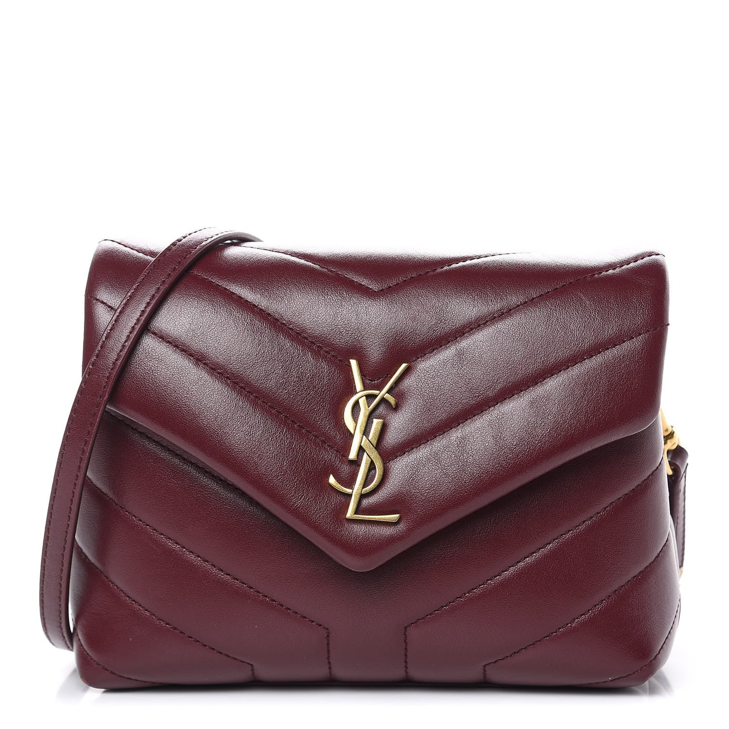 Calfskin Y Quilted Monogram Toy Loulou Crossbody Bag Rouge