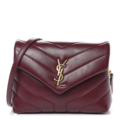 Saint Laurent Calfskin Y Quilted Monogram Toy Loulou Crossbody Bag Rouge 1 of 9