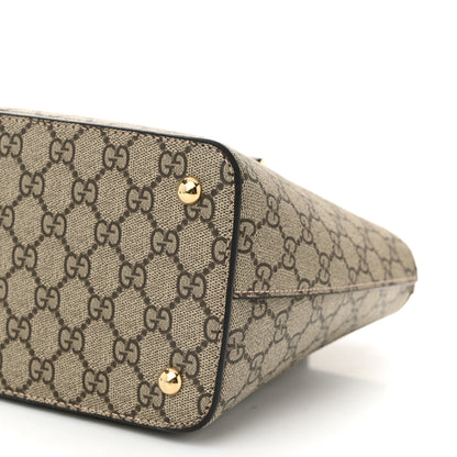 Gucci GG Supreme Monogram Small Zip Top Tote Beige Tuscany 10 of 10