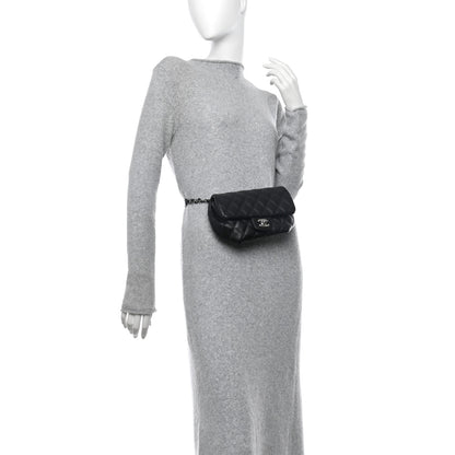 Chanel Calfskin Quilted CC Uniform Flap Belt Bag Black 2 of 11