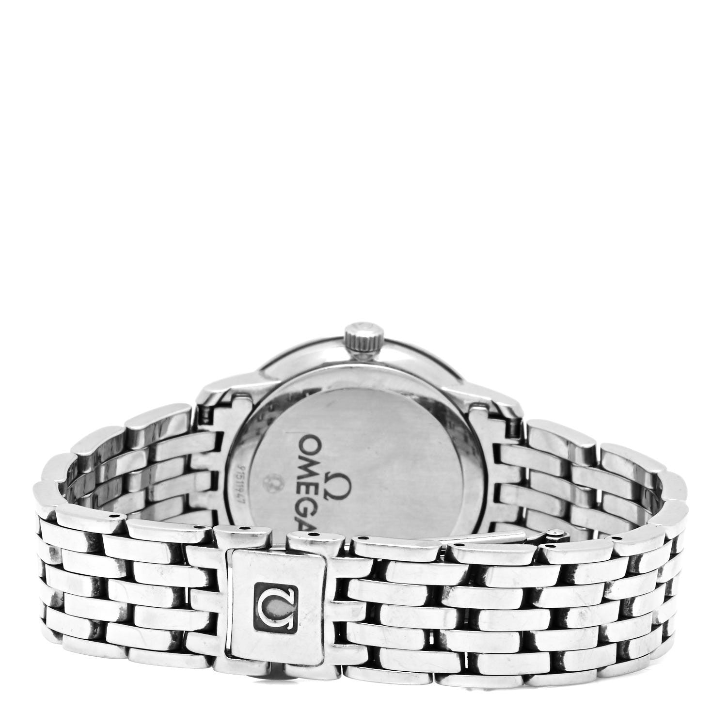 Omega Stainless Steel Diamond Bezel Mother of Pearl 27mm De Ville Prestige Quartz Watch 413.15.27.60.05.001 3 of 5