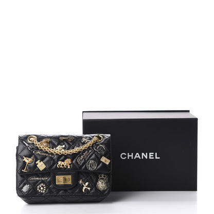 Chanel Aged Calfskin Lucky Charms 2.55 Reissue 224 Flap Black 17 of 17