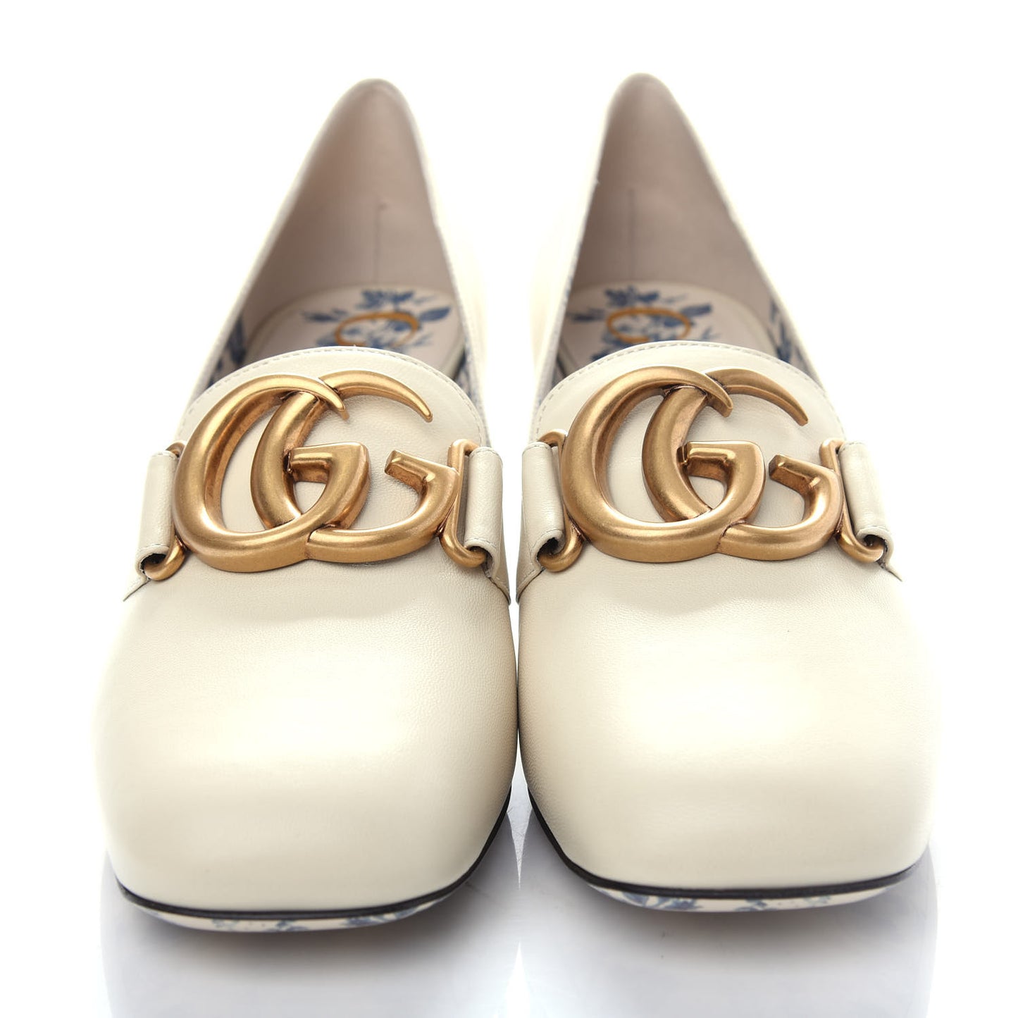 Malaga Kid GG Victoire 55mm Loafer Pumps 37 Vintage White