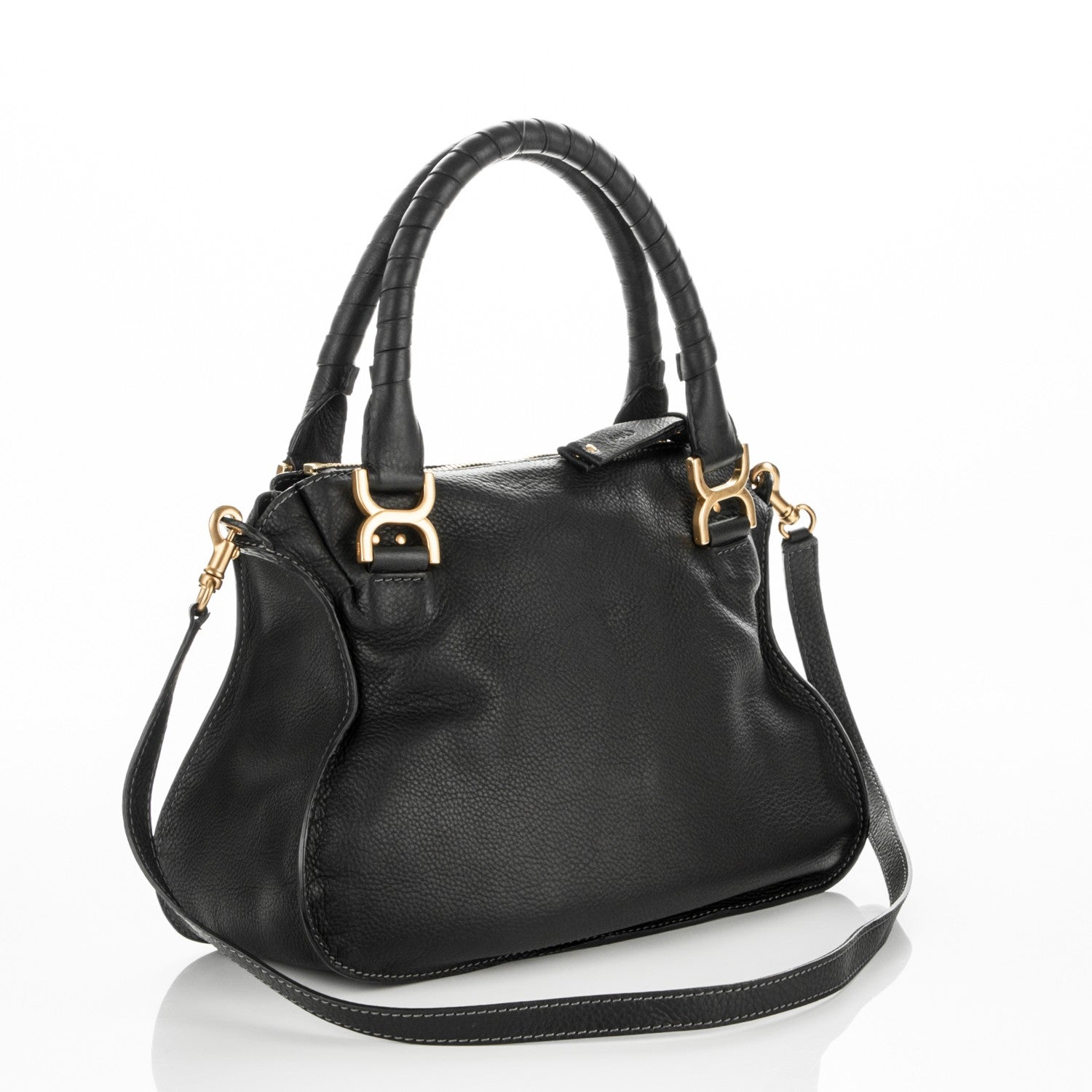 Chloe Calfskin Medium Marcie Satchel Black 3 of 7