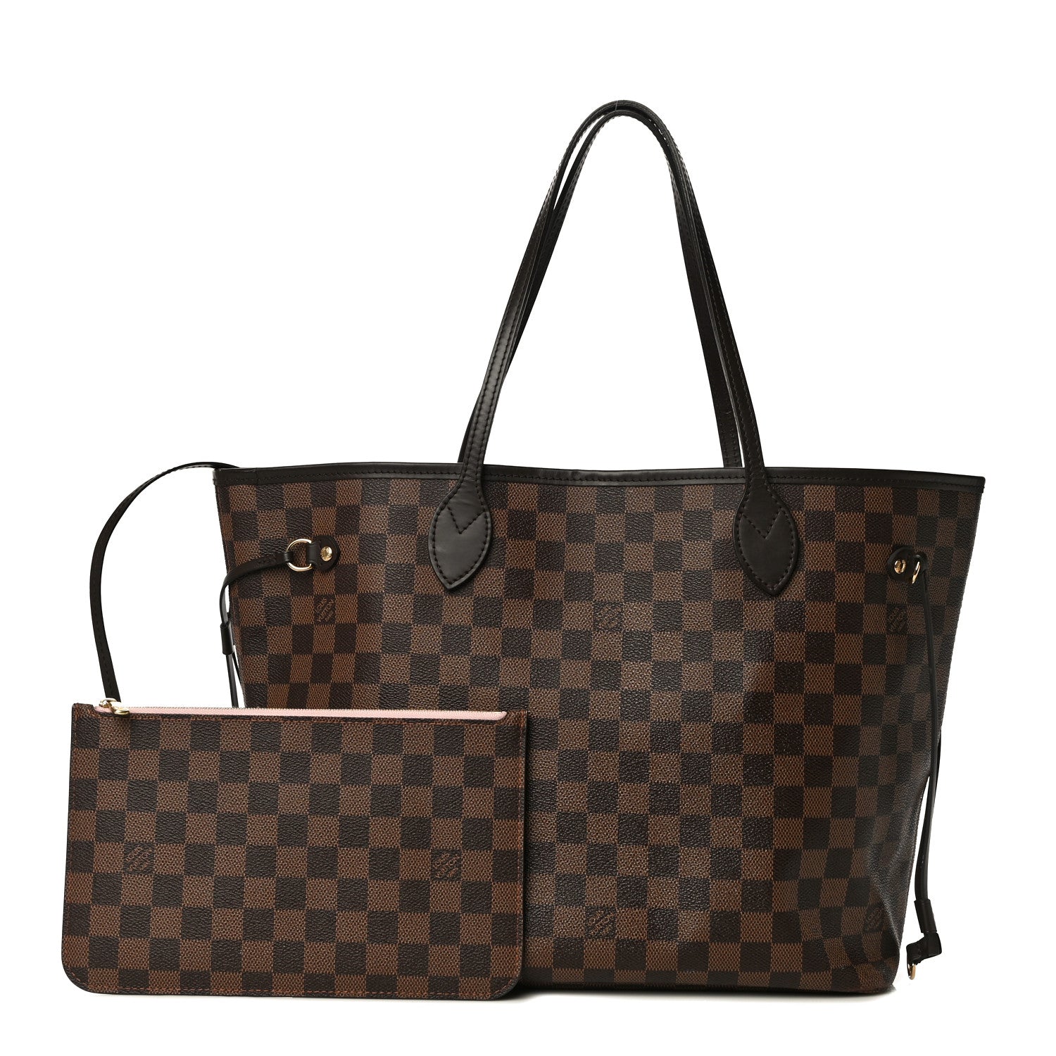 Louis Vuitton Damier Ebene Neo Neverfull MM Rose Ballerine 1 of 14