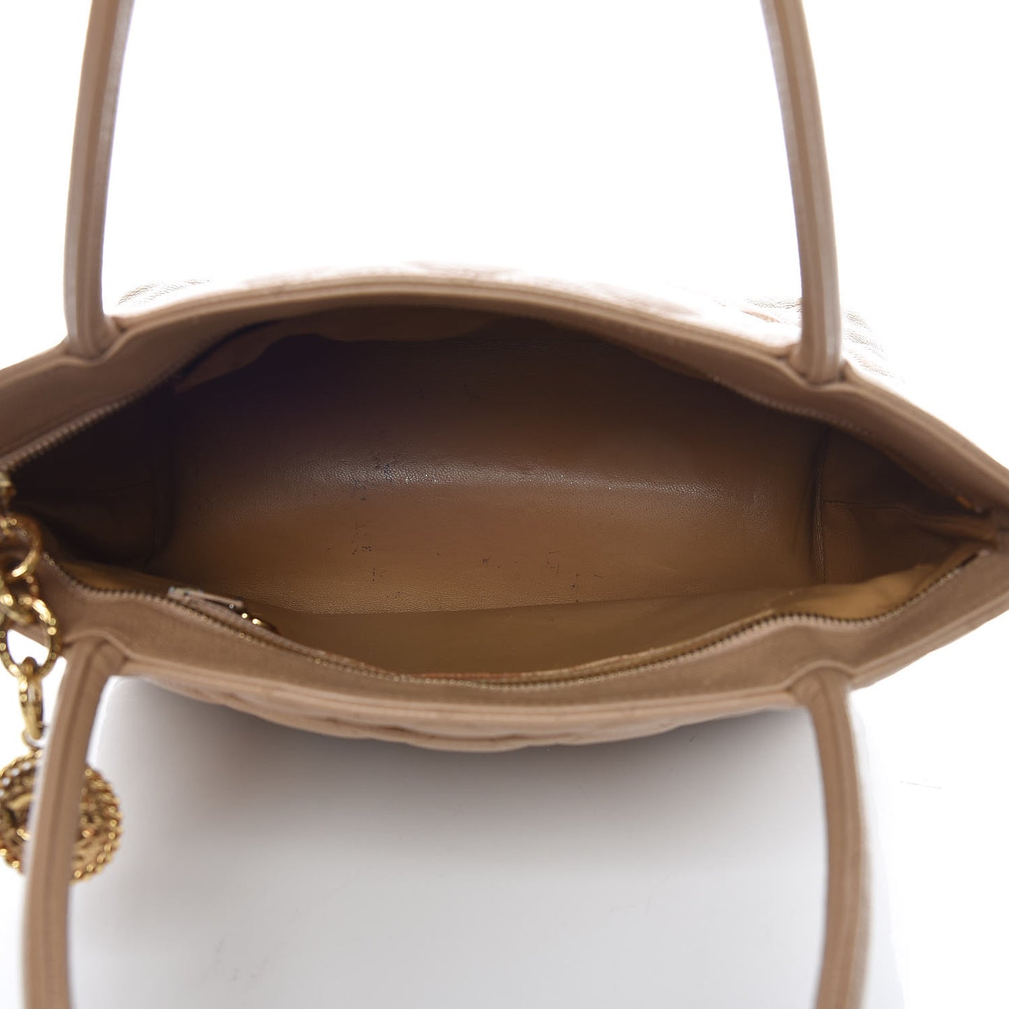 Caviar Quilted Medallion Tote Beige