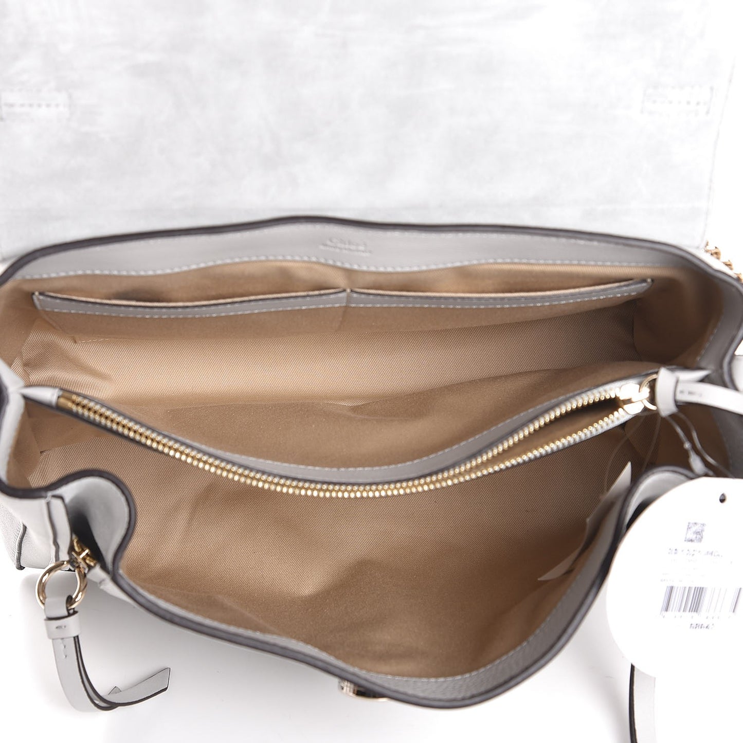 Calfskin Medium Faye Day Shoulder Bag Airy Grey