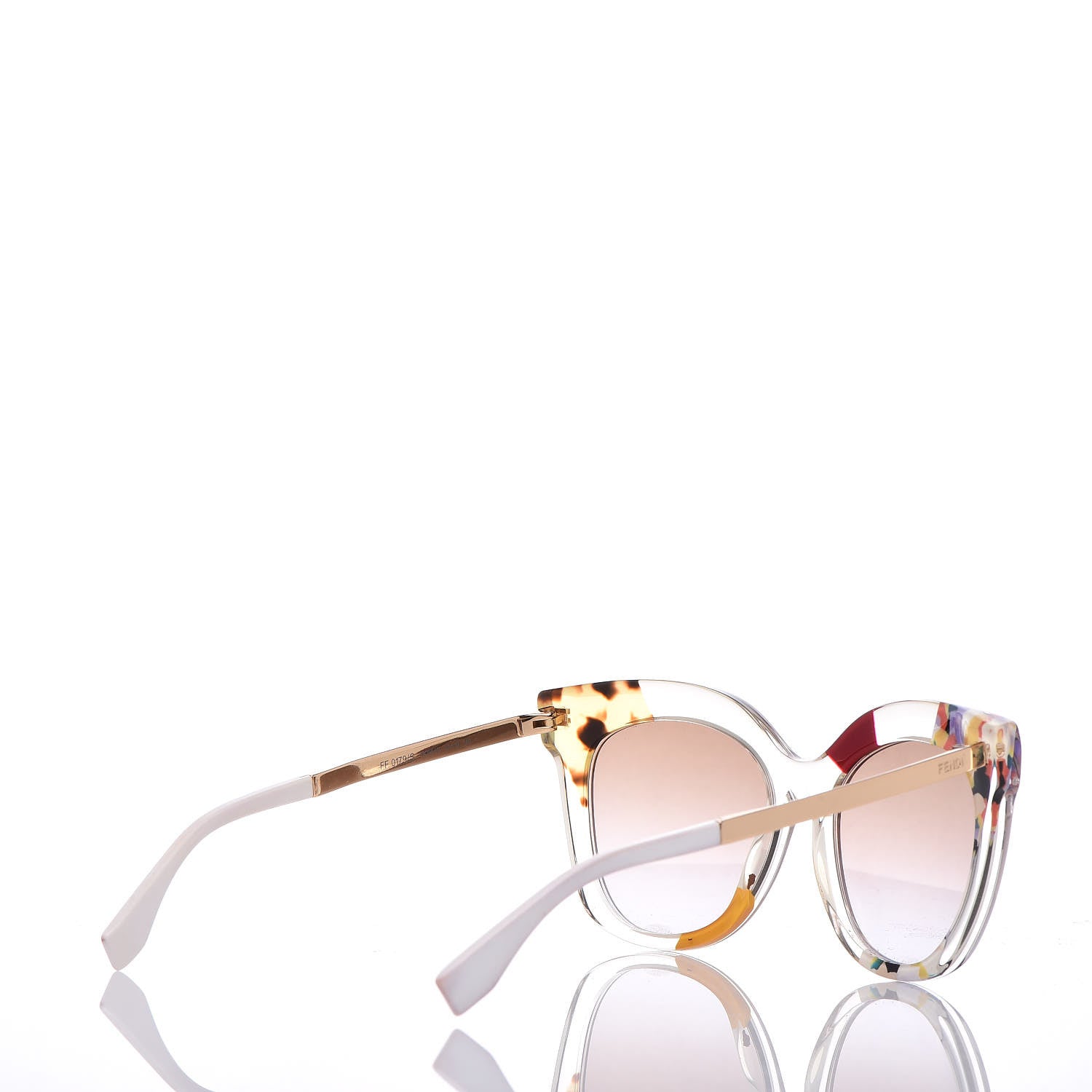 Fendi Oversized Jungle Sunglasses FF 0179/S Transparent Honey 4 of 6