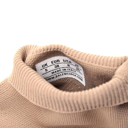 Balenciaga Neoprene Knit Bi-Color Sole Womens Speed Sneakers 38 Beige White Black 10 of 11
