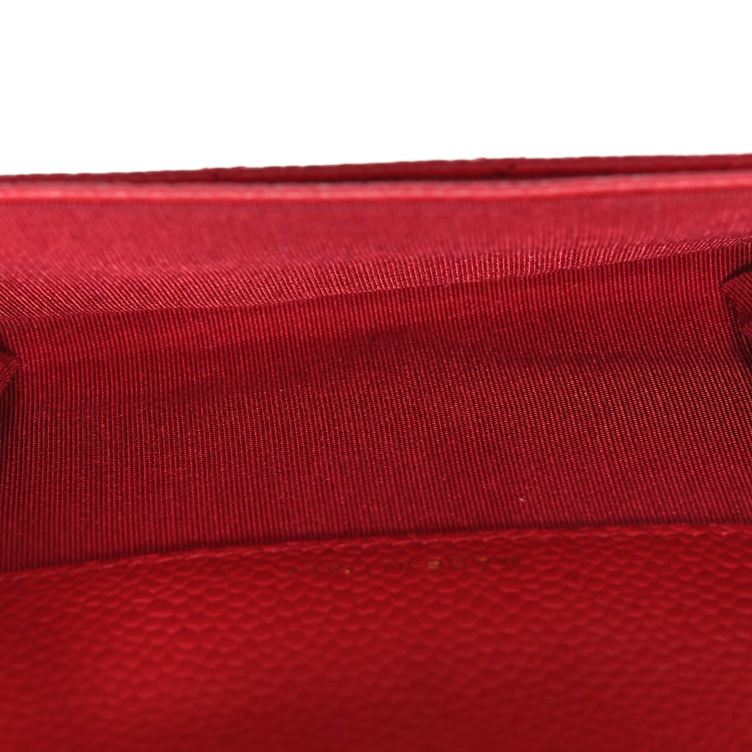 Chanel Caviar Quilted Boy Flap Card Holder Wallet Red 5 of 9