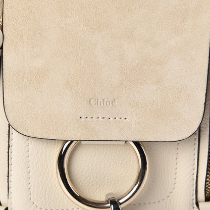 Chloe Suede Calfskin Mini Faye Backpack Off White 7 of 9