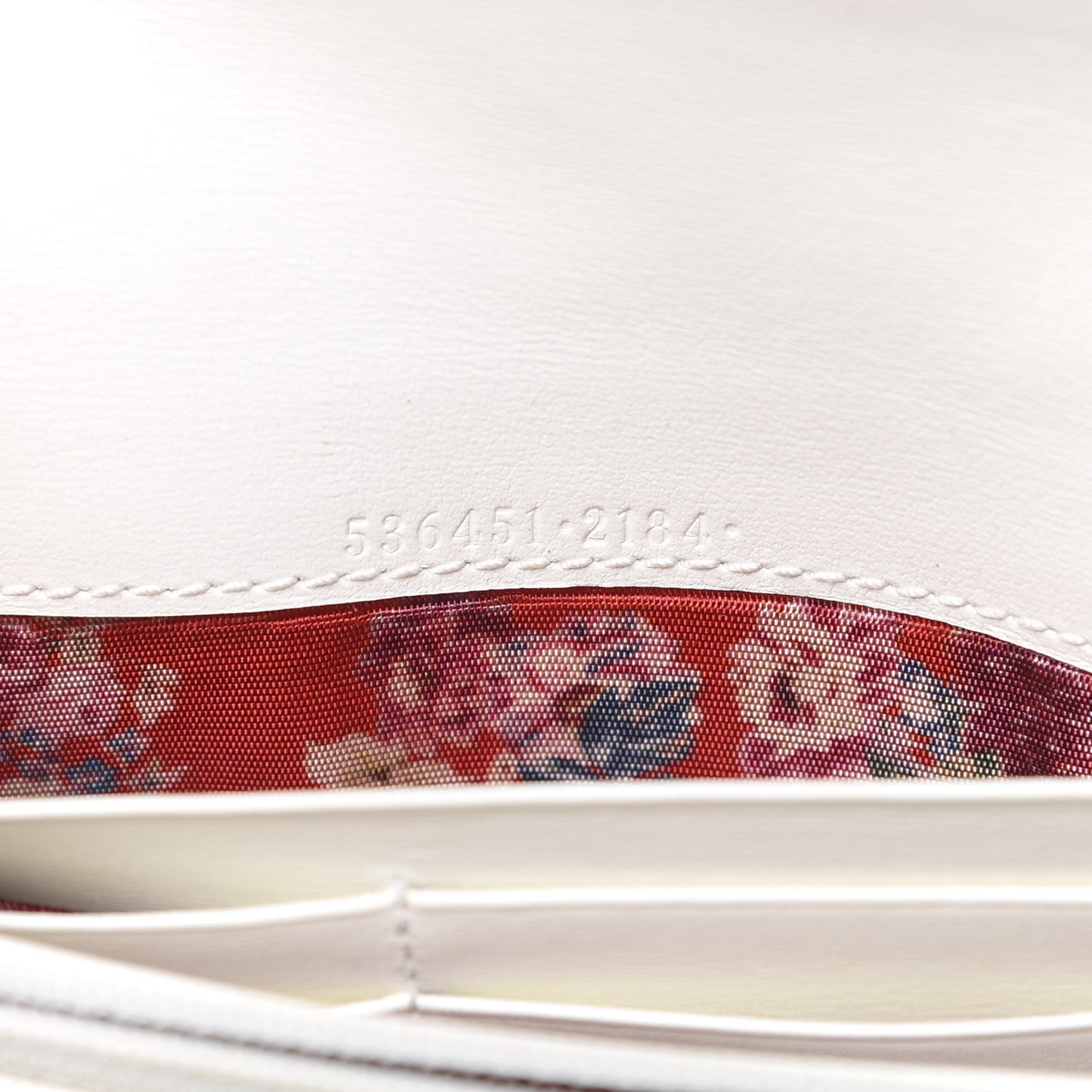 Calfskin Web Trapuntata GG Continental Wallet Off White