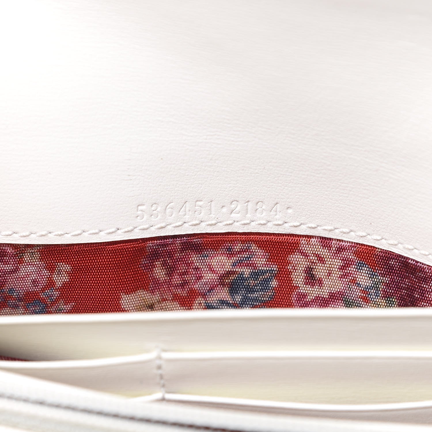 Gucci Calfskin Web Trapuntata GG Continental Wallet Off White 6 of 15