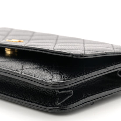 Chanel Caviar Quilted Wallet on Chain WOC Black 11 of 12