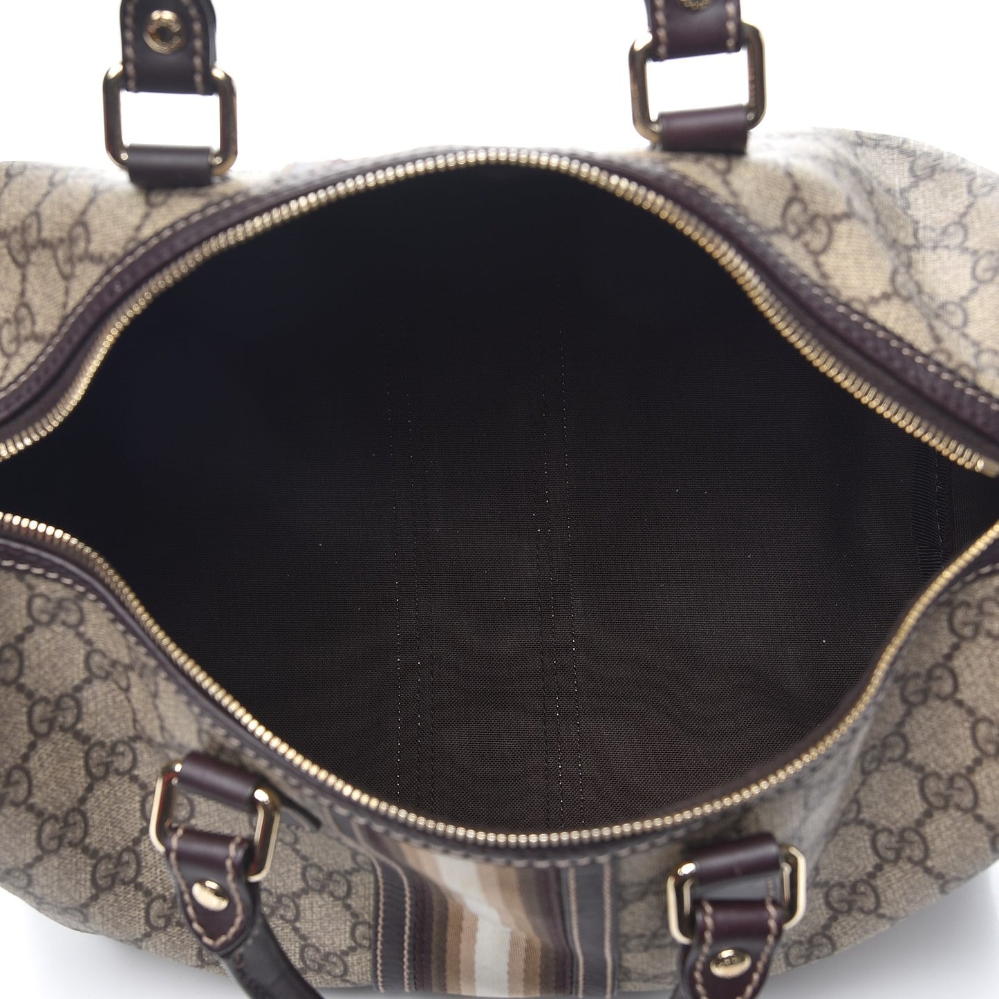 GG Plus Monogram Web Medium Joy Boston Dark Brown