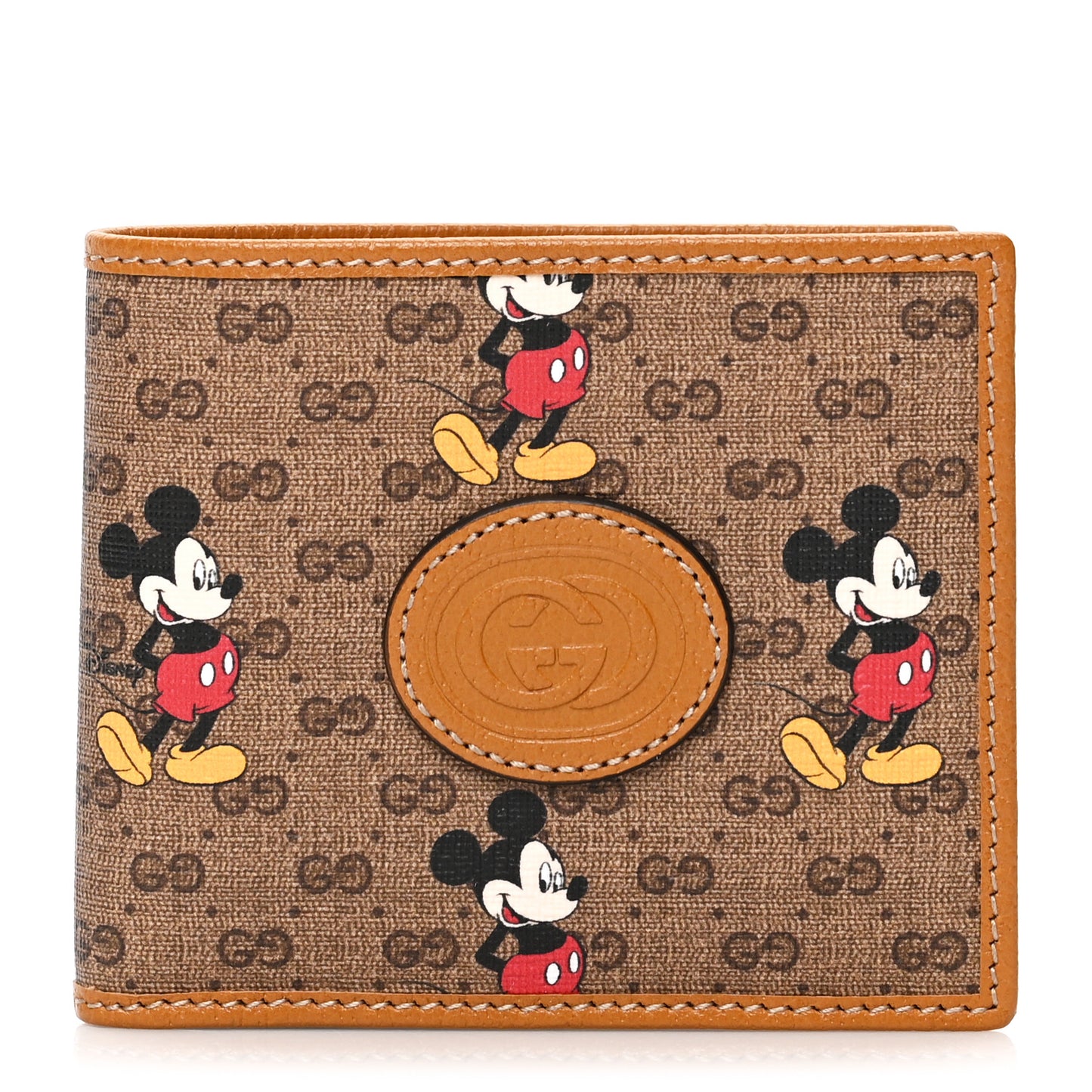 X DISNEY Mini Vintage GG Supreme Monogram Mickey Mouse Wallet Beige Vintage Sun Oil