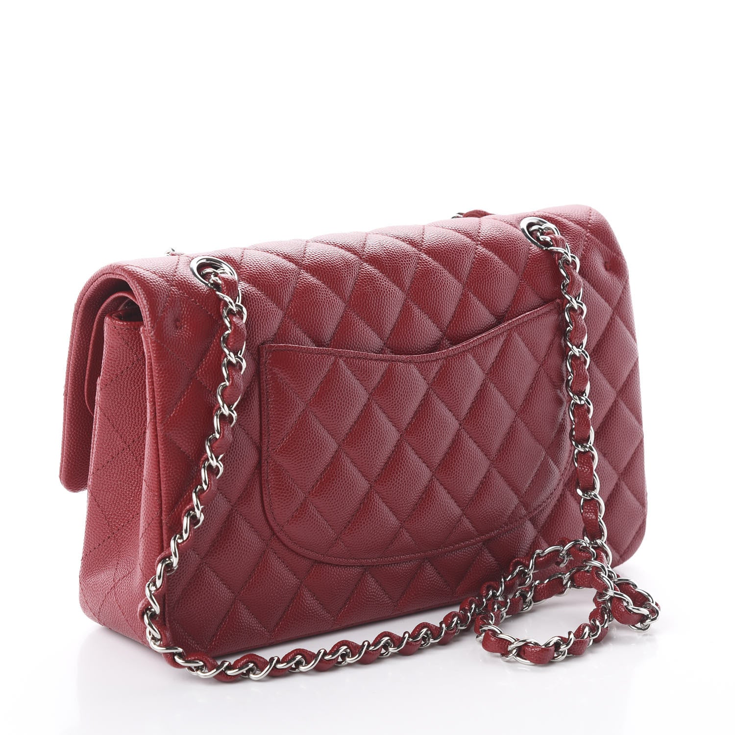 Chanel Caviar Quilted Medium Double Flap Red 2 of 14
