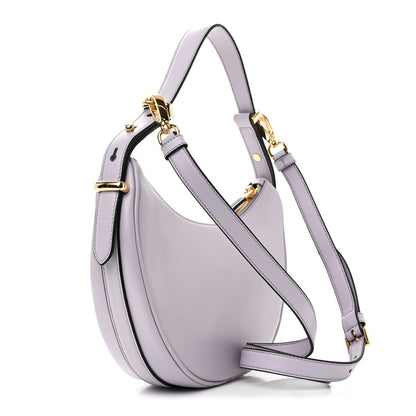 Prada Soft Calfskin Arque Shoulder Bag Glicine 3 of 10
