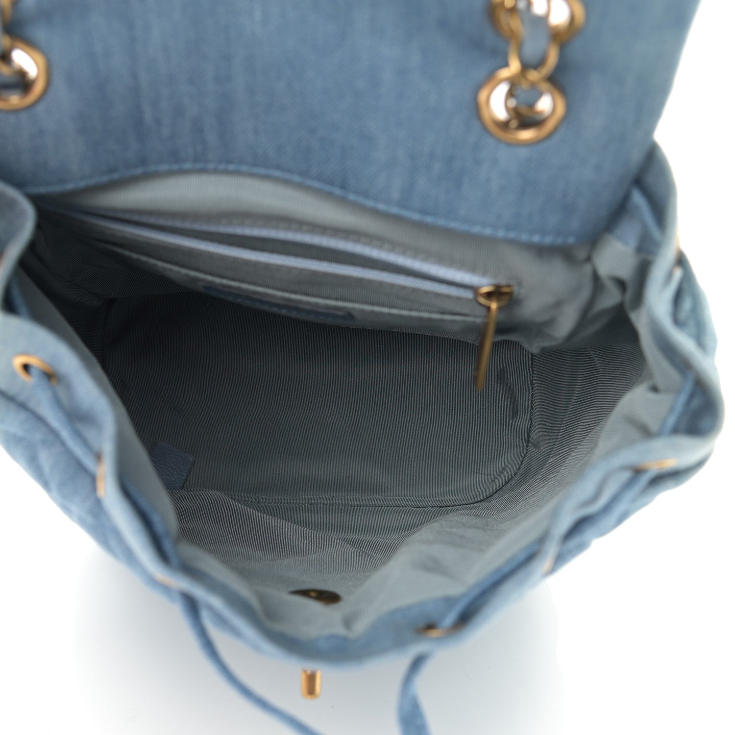Chanel Washed Denim Quilted Small Urban Spirit Backpack Light Blue 5 of 11