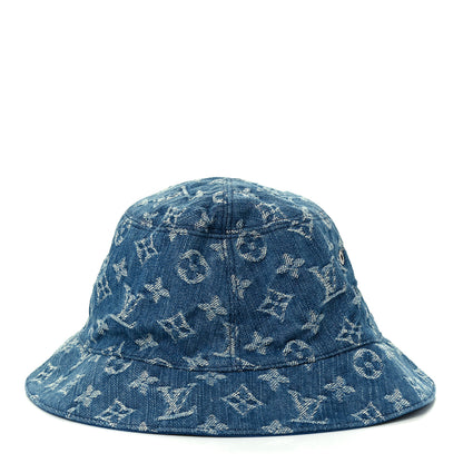 Louis Vuitton Monogram Denim Transformable Bob Bucket Hat 58 Blue 4 of 8