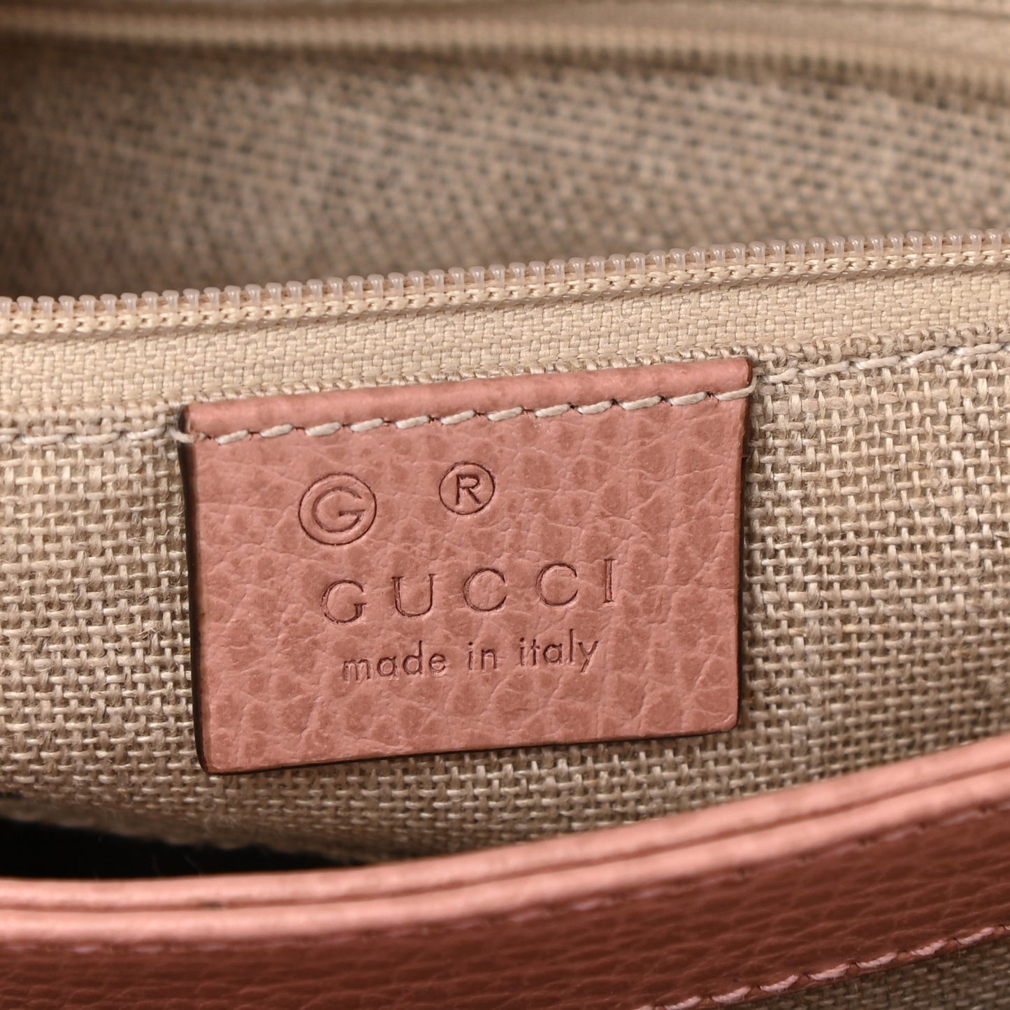 Dollar Calfskin Interlocking G Top Handle Shoulder Bag Soft Pink