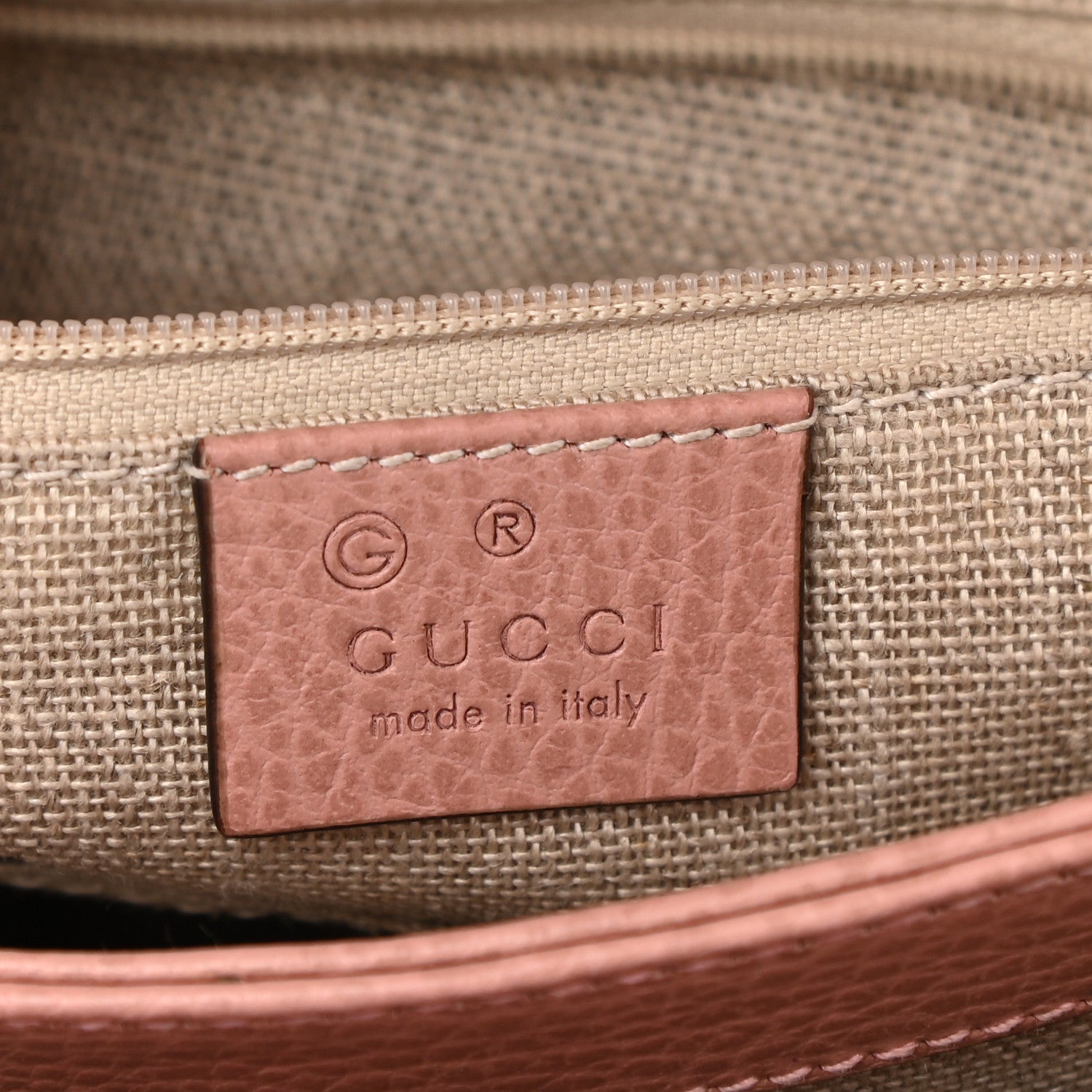 Gucci Dollar Calfskin Interlocking G Top Handle Shoulder Bag Soft Pink 6 of 9