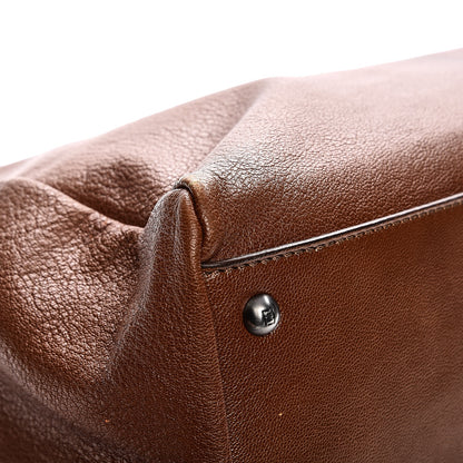 Fendi Goatskin Zucca Large Peekaboo Iconic Satchel Cuoio Tobacco Moro 12 of 16