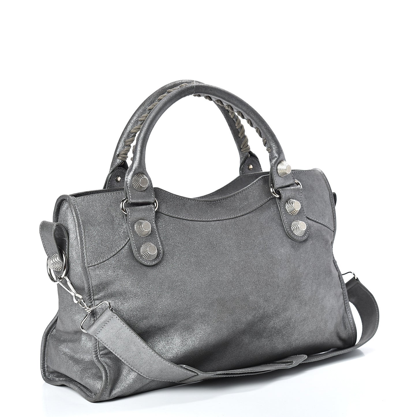 Craquele Calfskin Giant 21 Silver Hardware City Ardoise