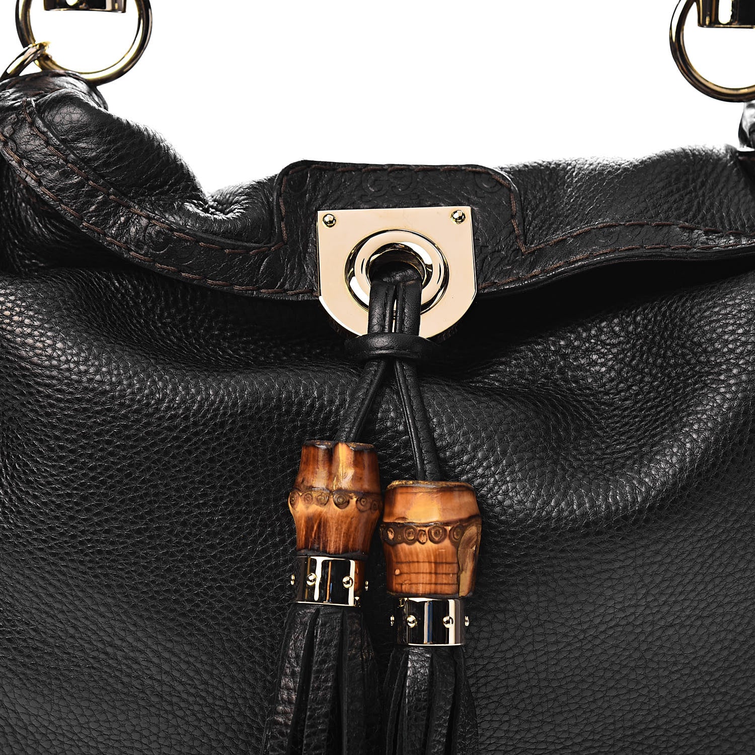 Gucci Calfskin Medium Indy Top Handle Hobo Black 10 of 10