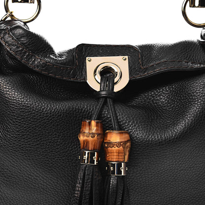 Gucci Calfskin Medium Indy Top Handle Hobo Black 10 of 10