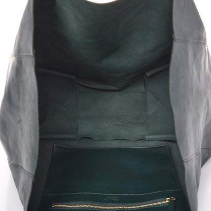 Celine Lambskin Horizontal Cabas Bottle Green 5 of 15