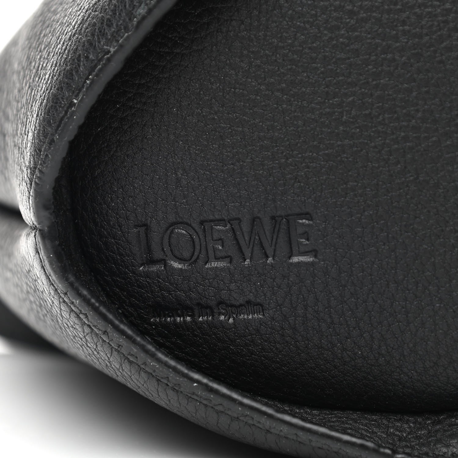 Loewe Calfskin Shearling Mini Bunny Crossbody Bag Black 7 of 9