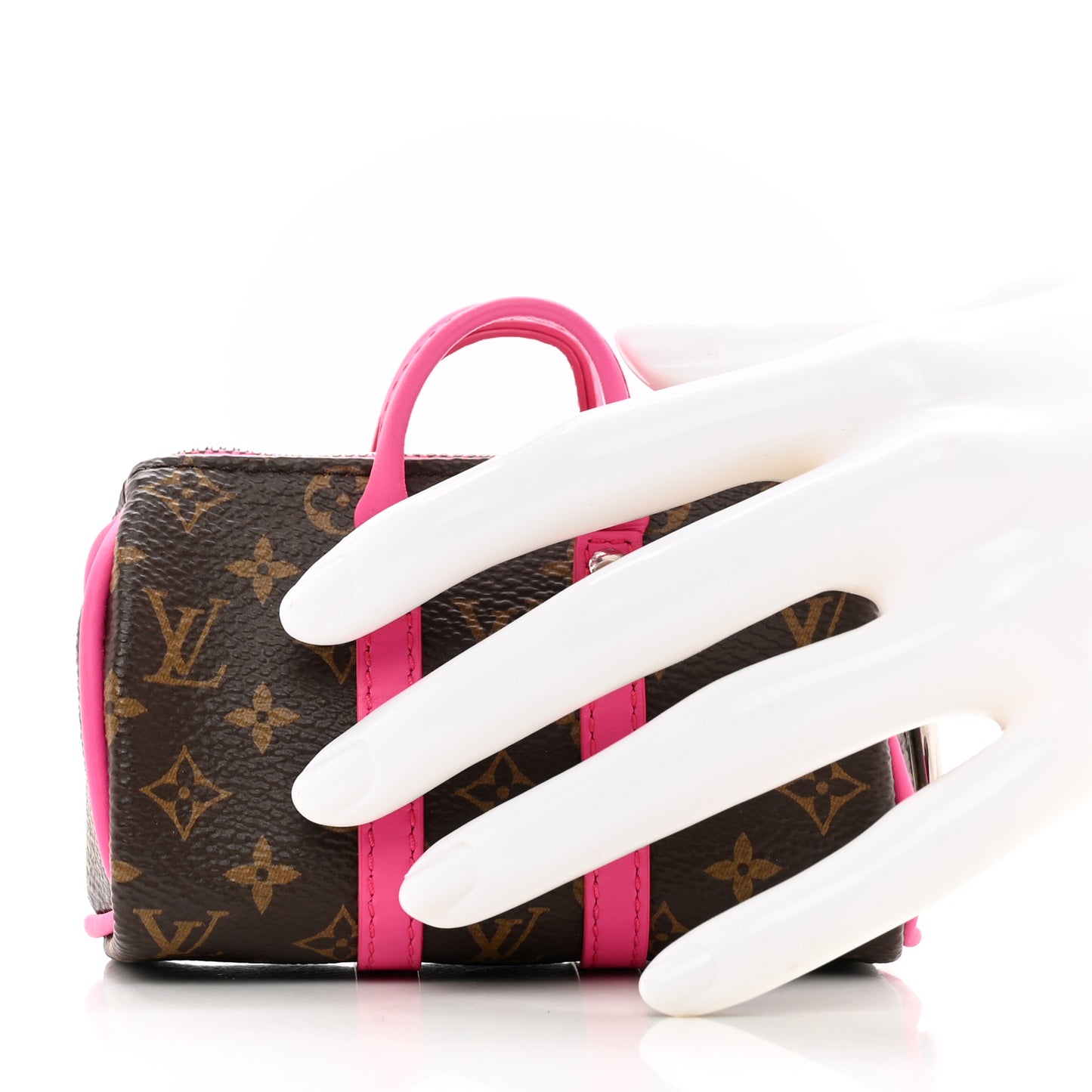 Monogram LV Colormania Mini Keepall Pouch Bag Charm Pink