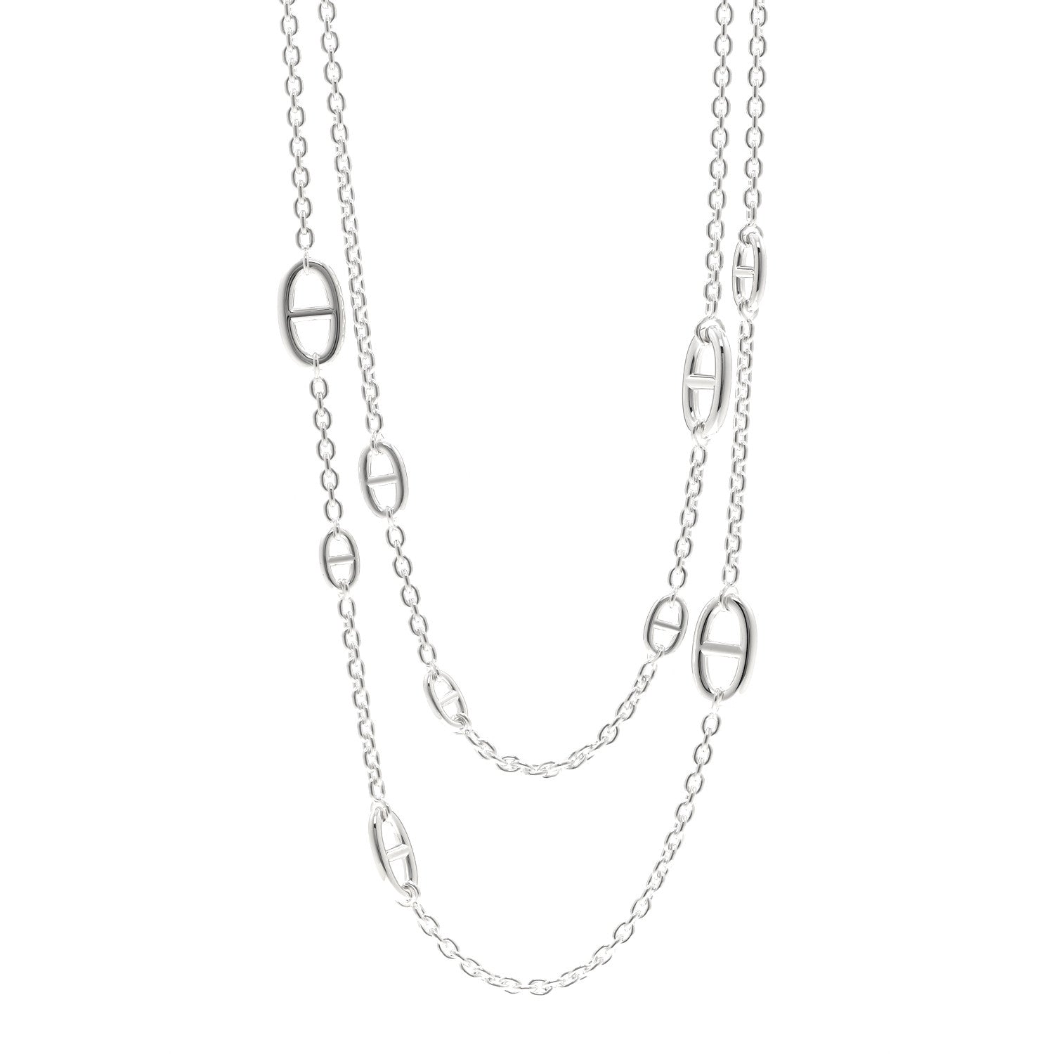 Hermes Sterling Silver Farandole Necklace 120 1 of 5