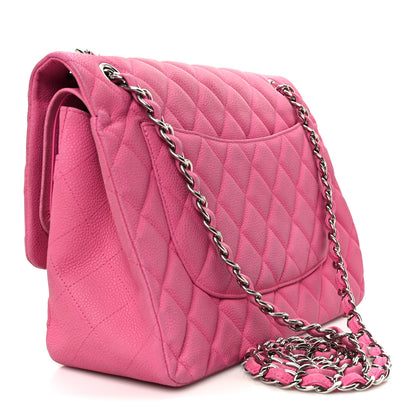 Chanel Iridescent Caviar Quilted Jumbo Double Flap Pink 3 of 11