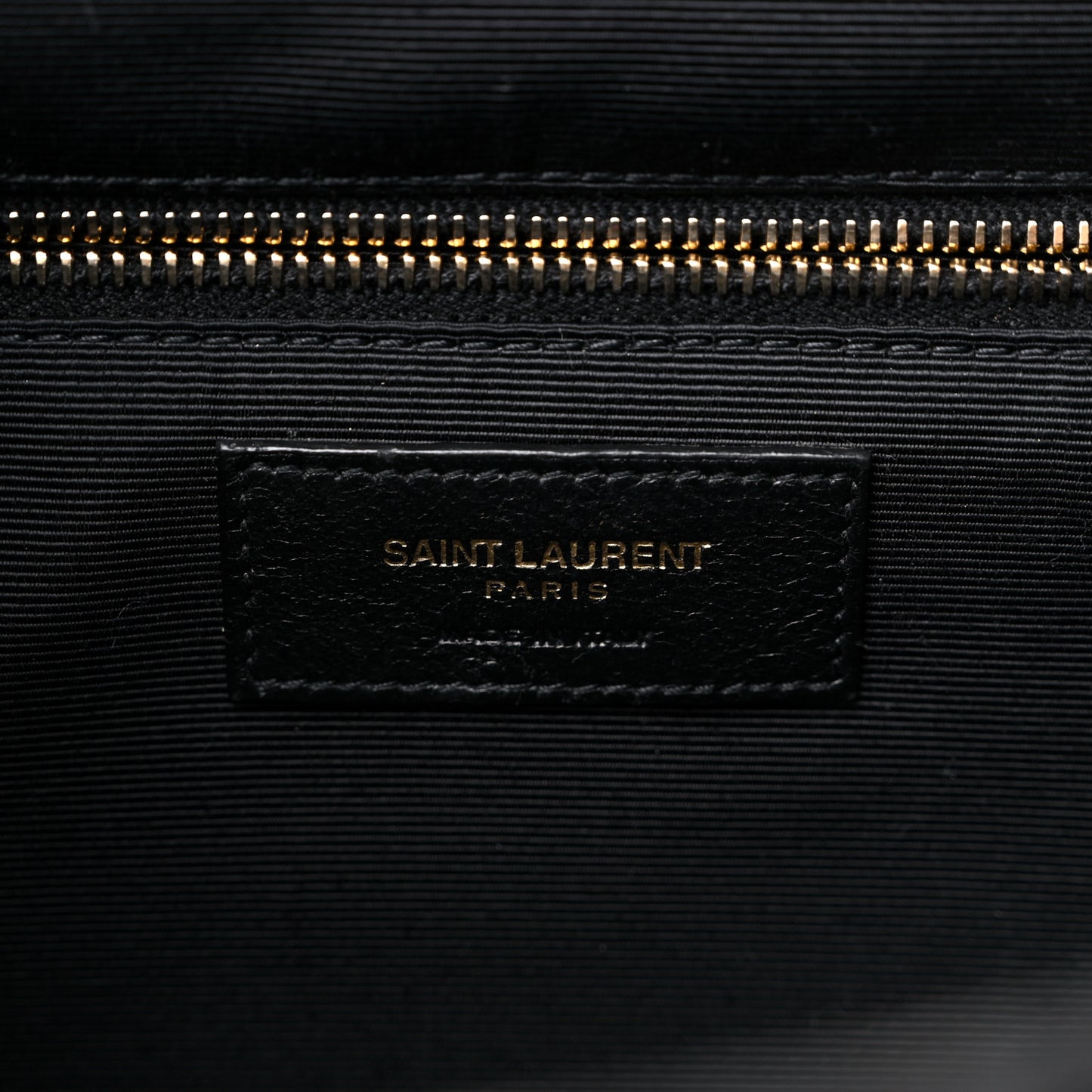 Grain De Poudre Textured Mixed Matelasse Large Triquilt Monogram Satchel Black