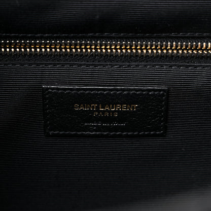 Saint Laurent Grain De Poudre Textured Mixed Matelasse Large Triquilt Monogram Satchel Black 7 of 16