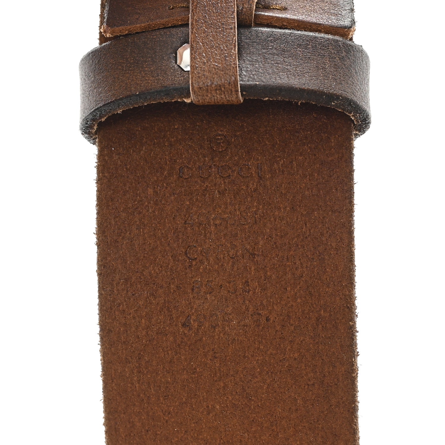 Gucci Faded Calfskin Double G 40mm Belt 85 34 Cuir 3 of 4