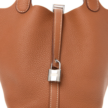 Hermes Taurillon Clemence Picotin Lock 18 PM Gold 10 of 11