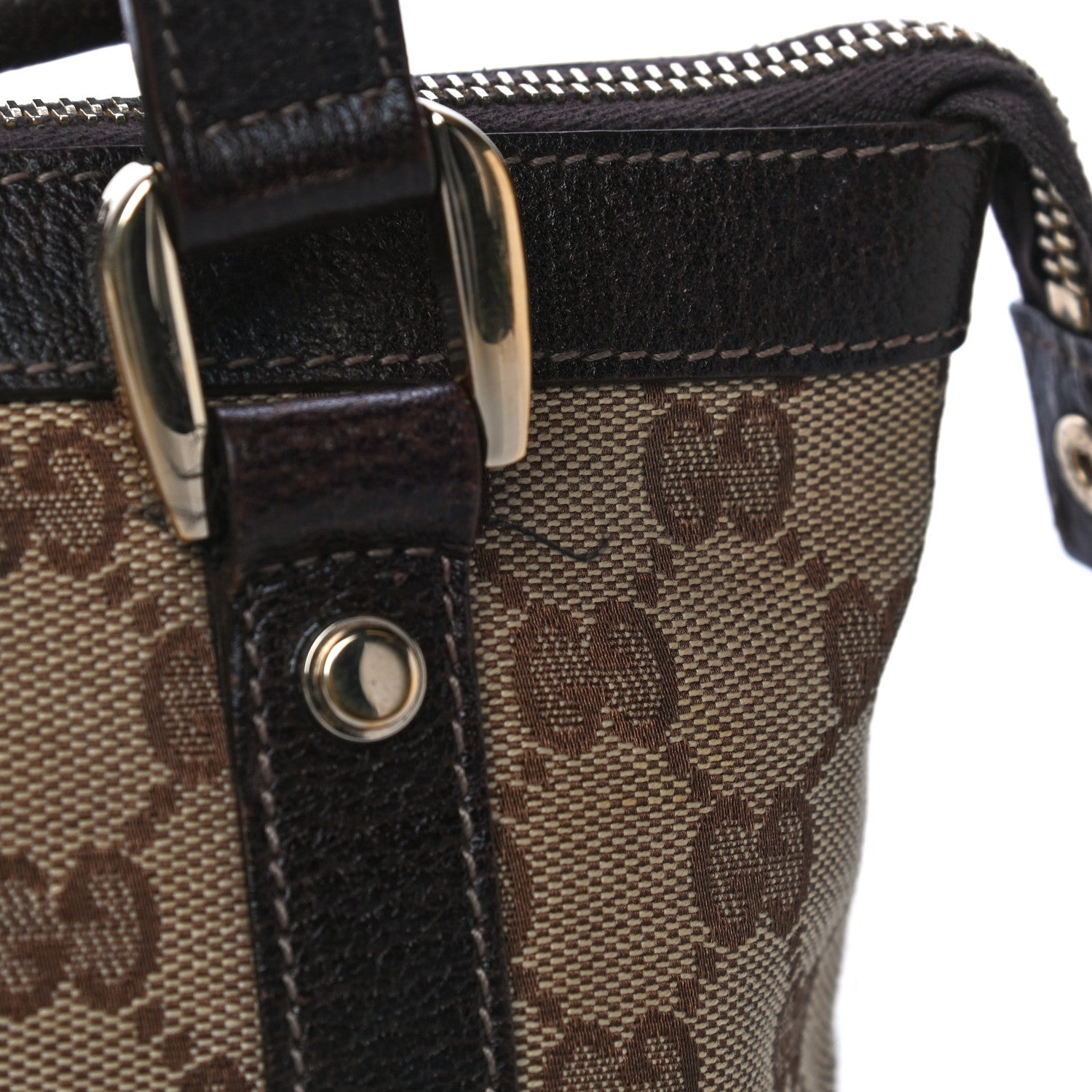 Gucci Monogram Small Abbey Tote Dark Brown 26 of 33
