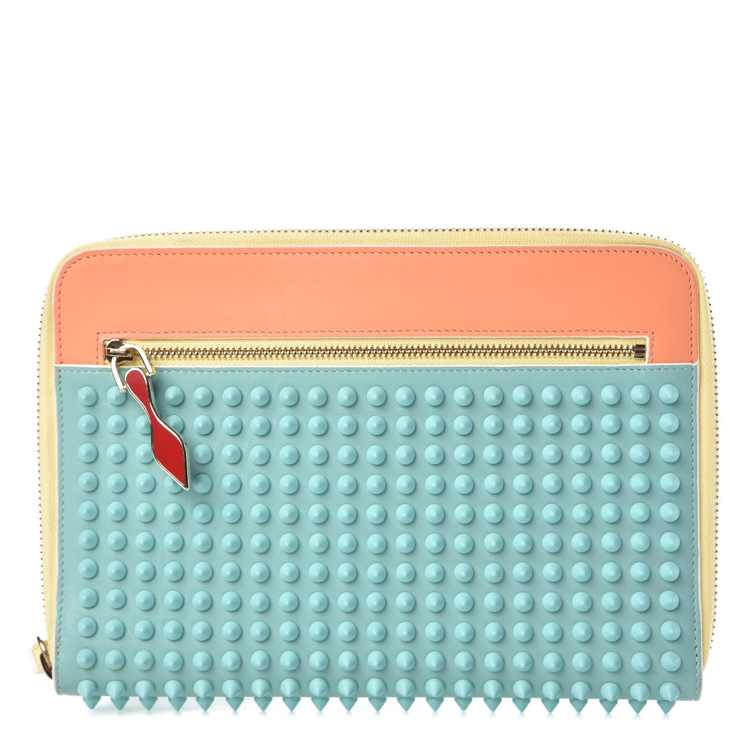 Christian Louboutin Calfskin Spiked Wristlet Multicolor 1 of 6