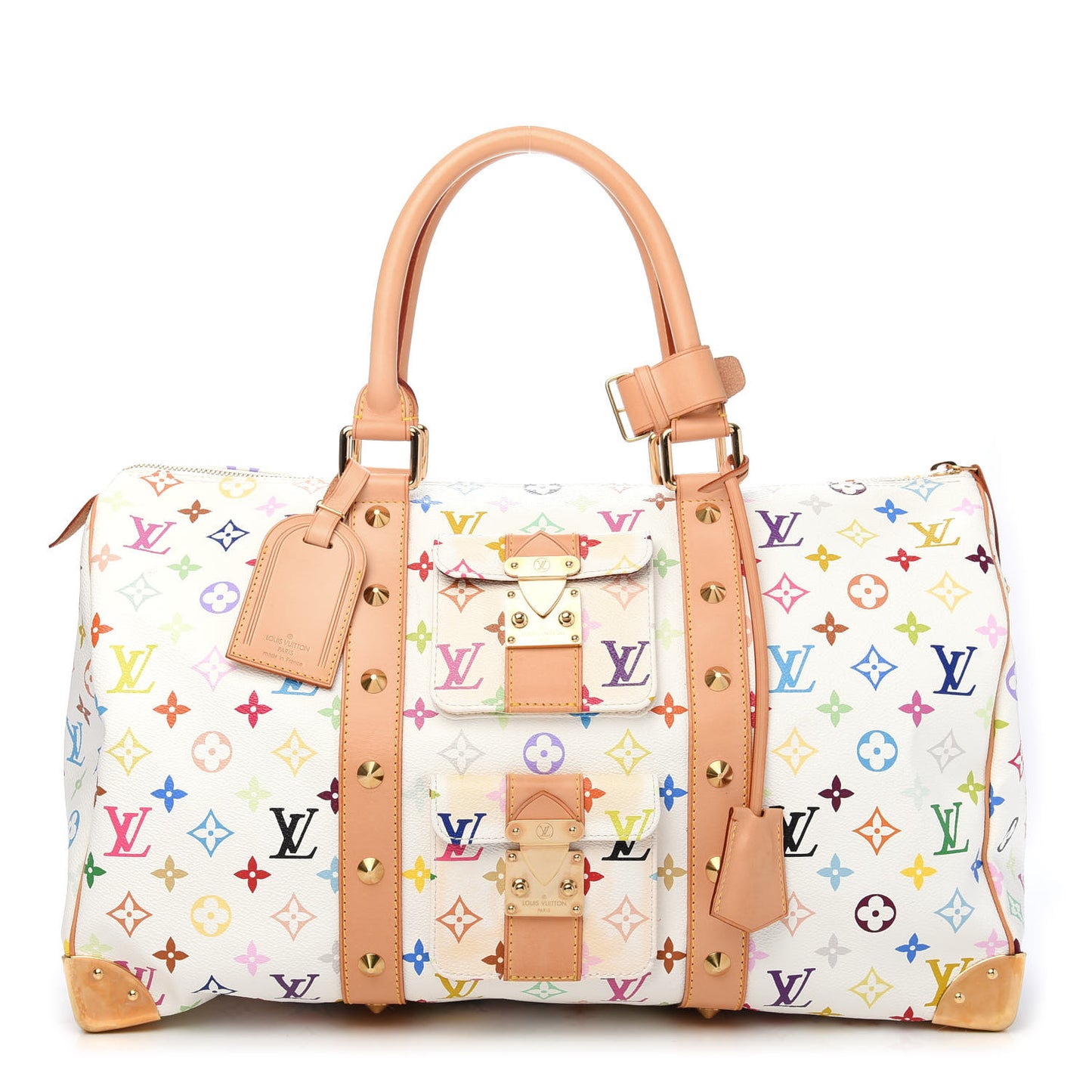 Monogram Multicolor Keepall 45 White